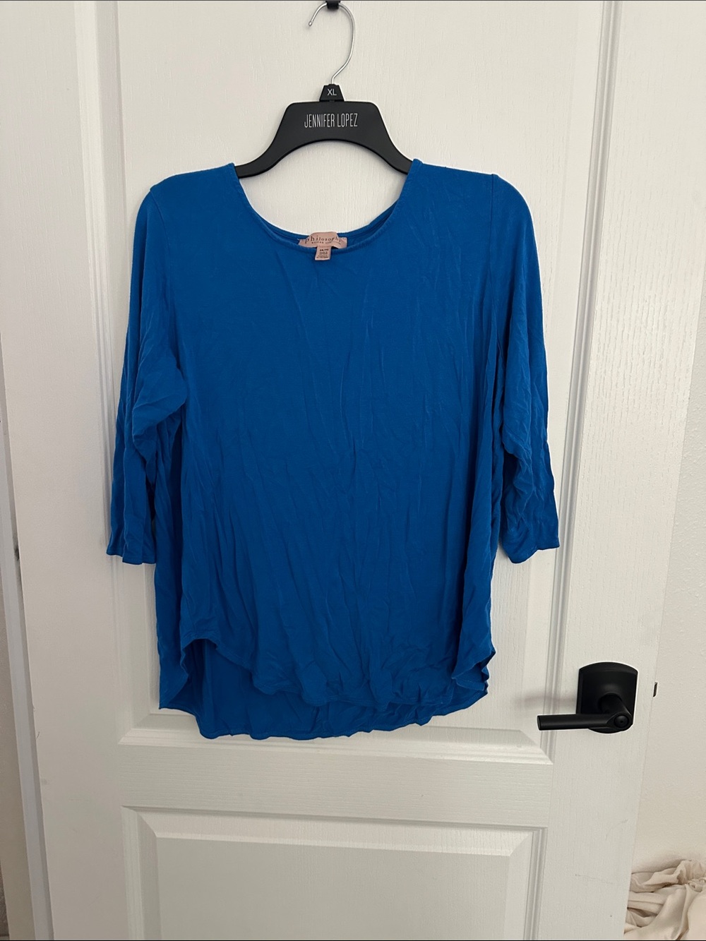 Philosophy Royal Blue Scoop-Neck Tunic Top
